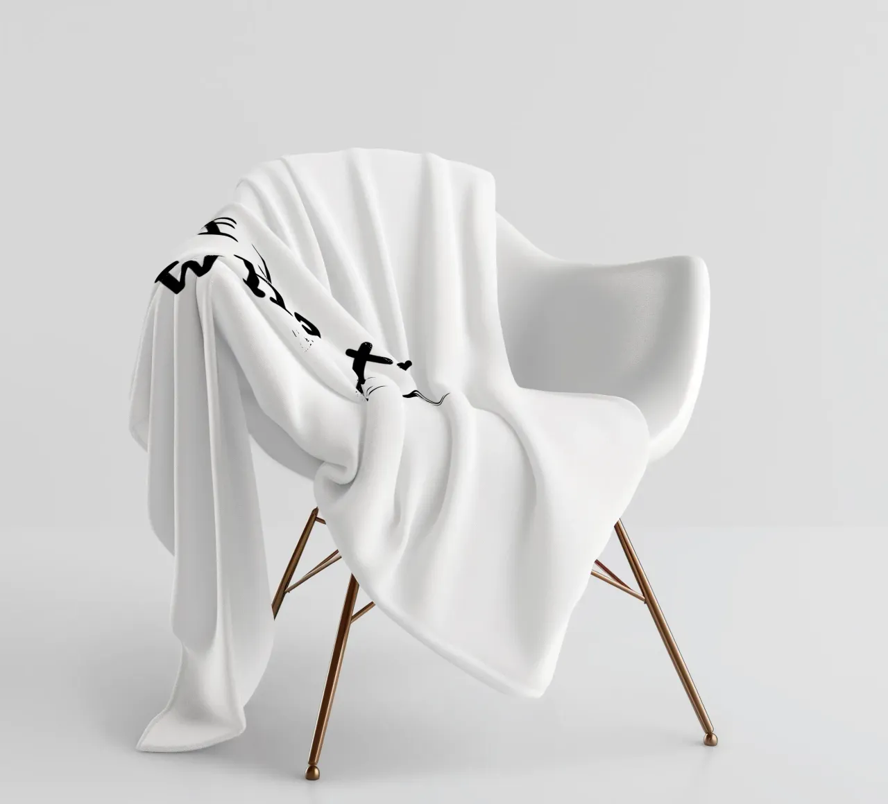 Flat white Fleecedecke von typolover