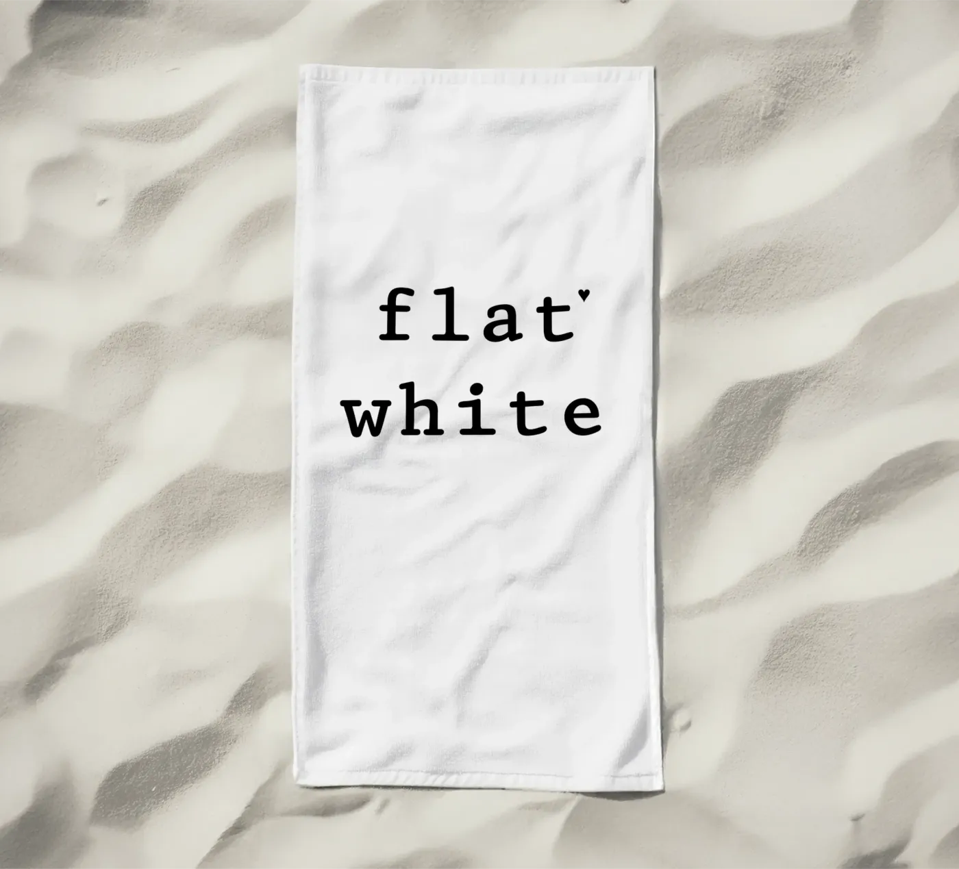Flat white serviette de plage de typolover