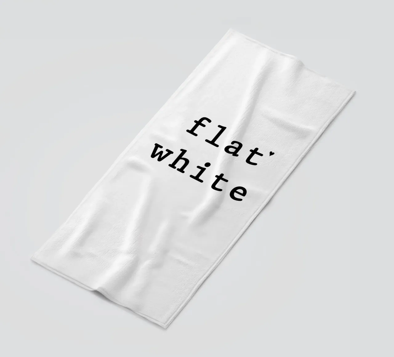 Flat white strandhanddoek van typolover