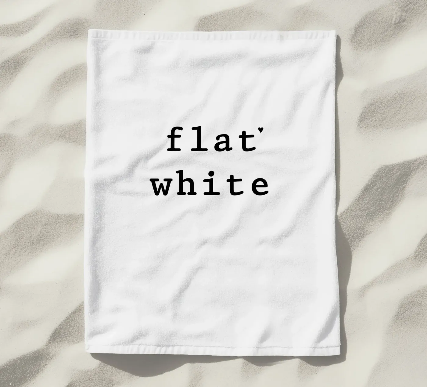 Flat white serviette de plage de typolover