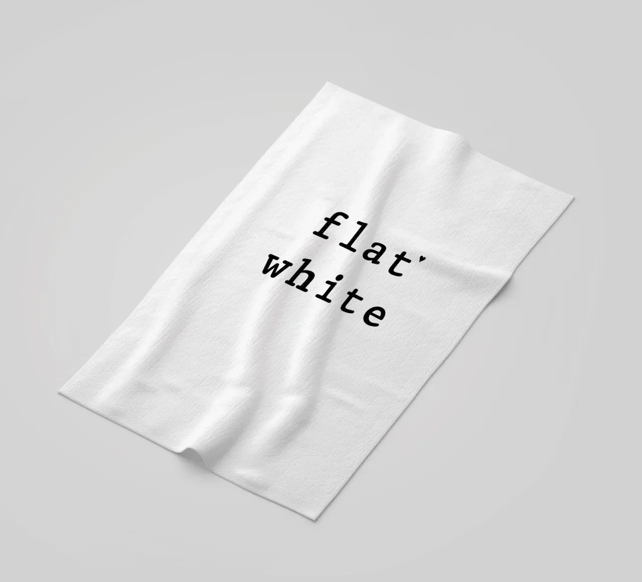 Flat white strandhanddoek van typolover