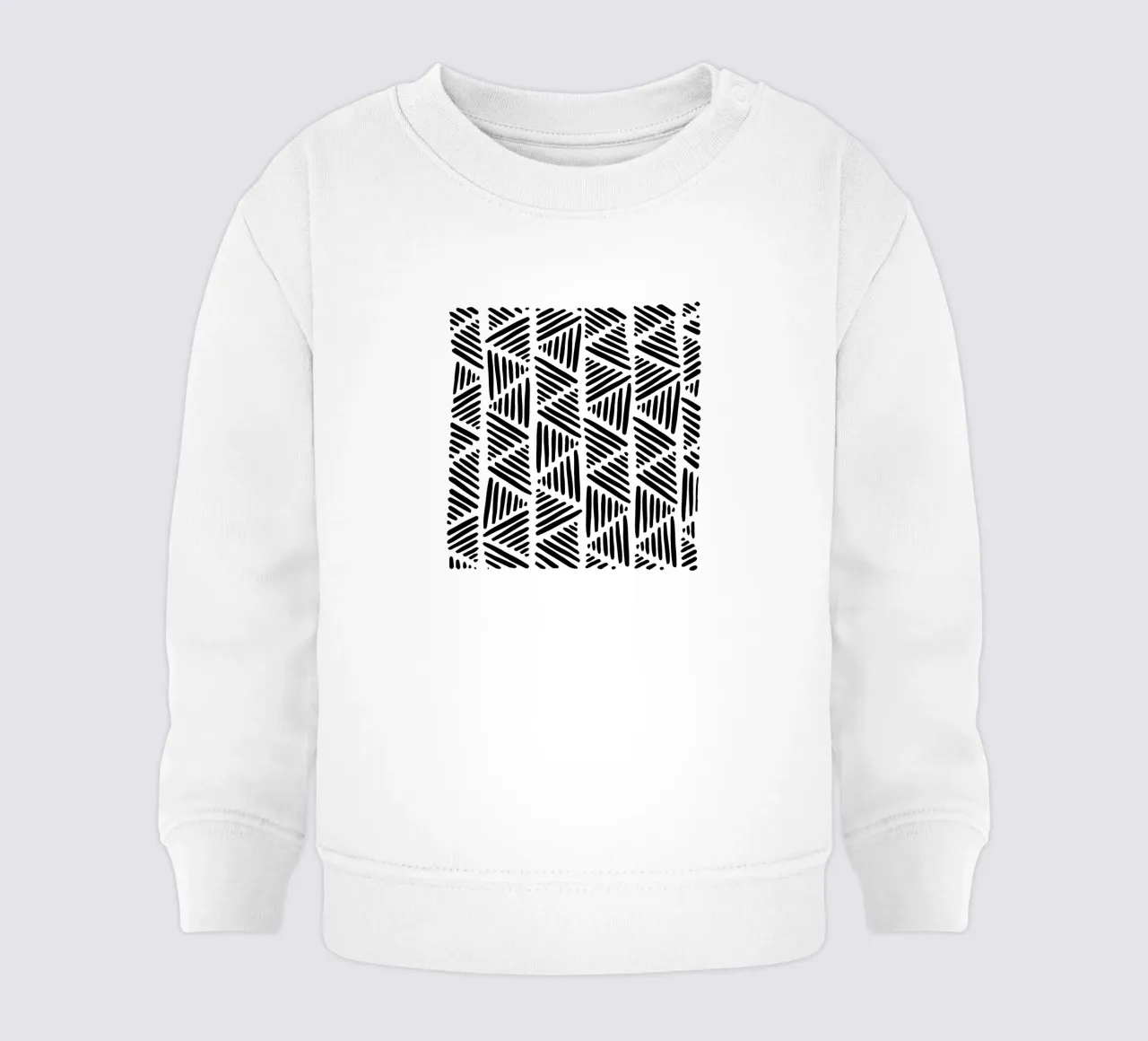 Black and White Abstract I baby sweatshirt by Orara Studio