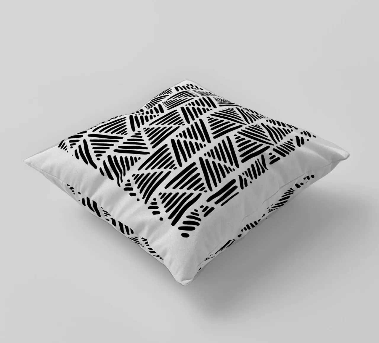 Bianco e nero astratto I cuscino da Orara Studio