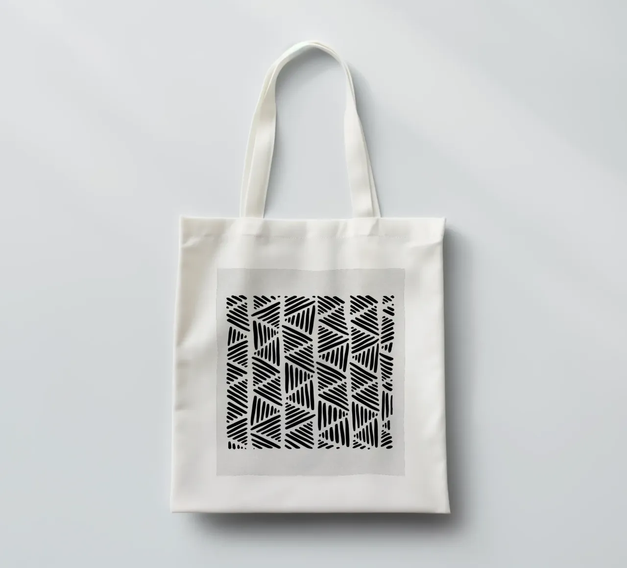 Bianco e nero astratto I borsa in juta da Orara Studio