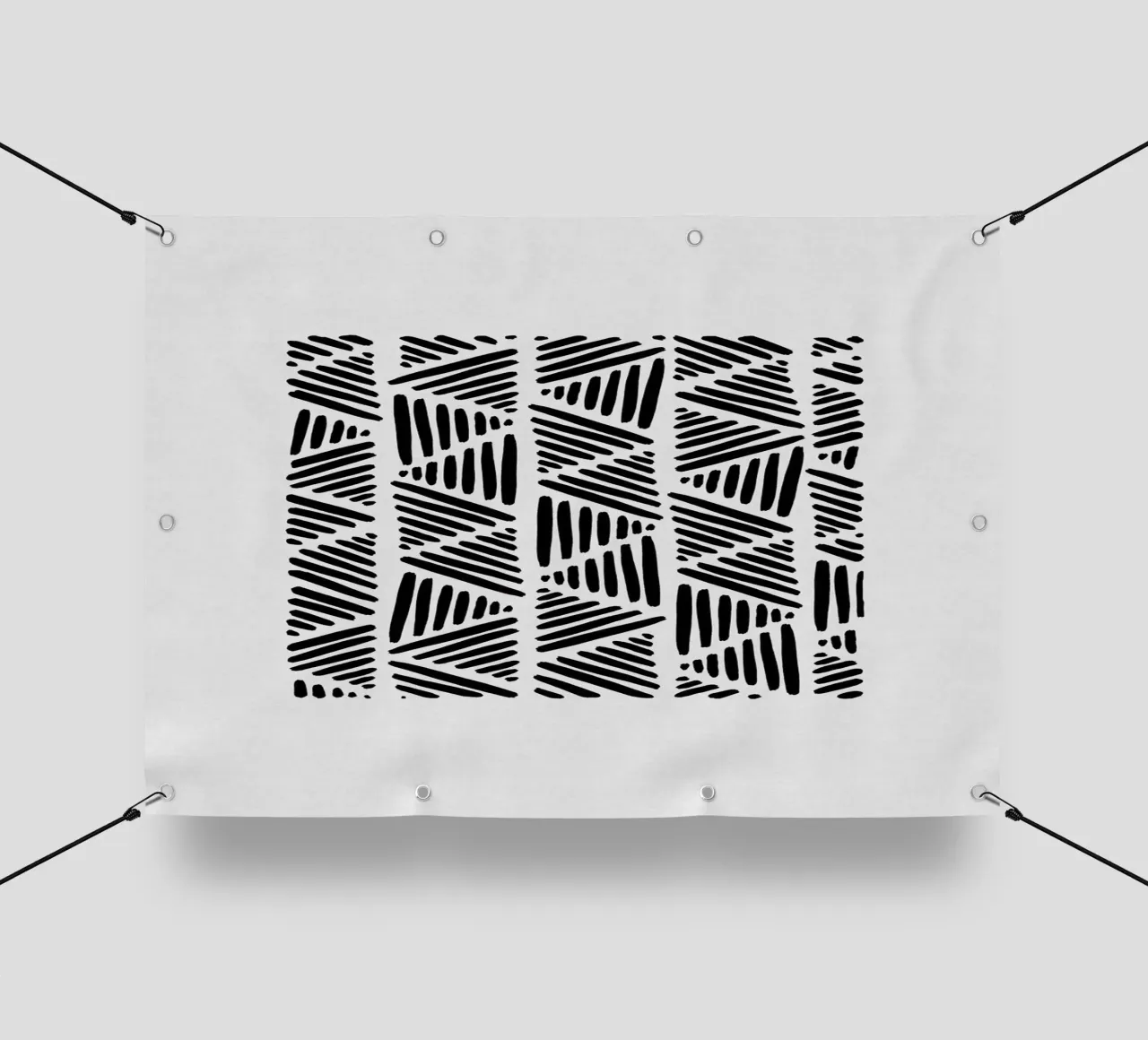 Bianco e nero astratto I telo in pvc da Orara Studio