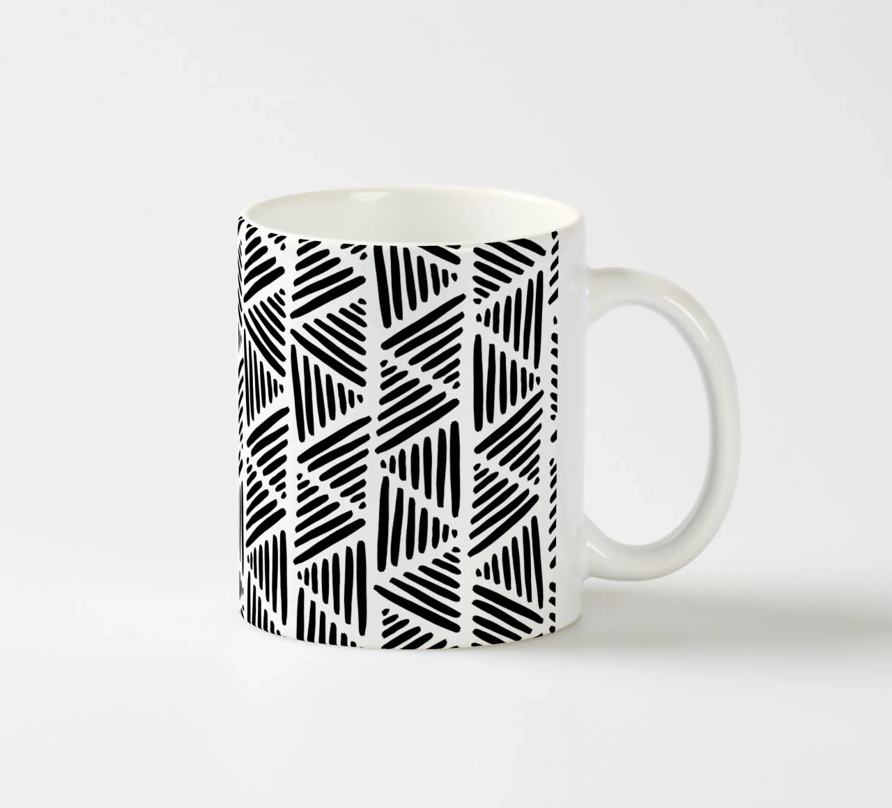 Bianco e nero astratto I tazza in ceramica da Orara Studio