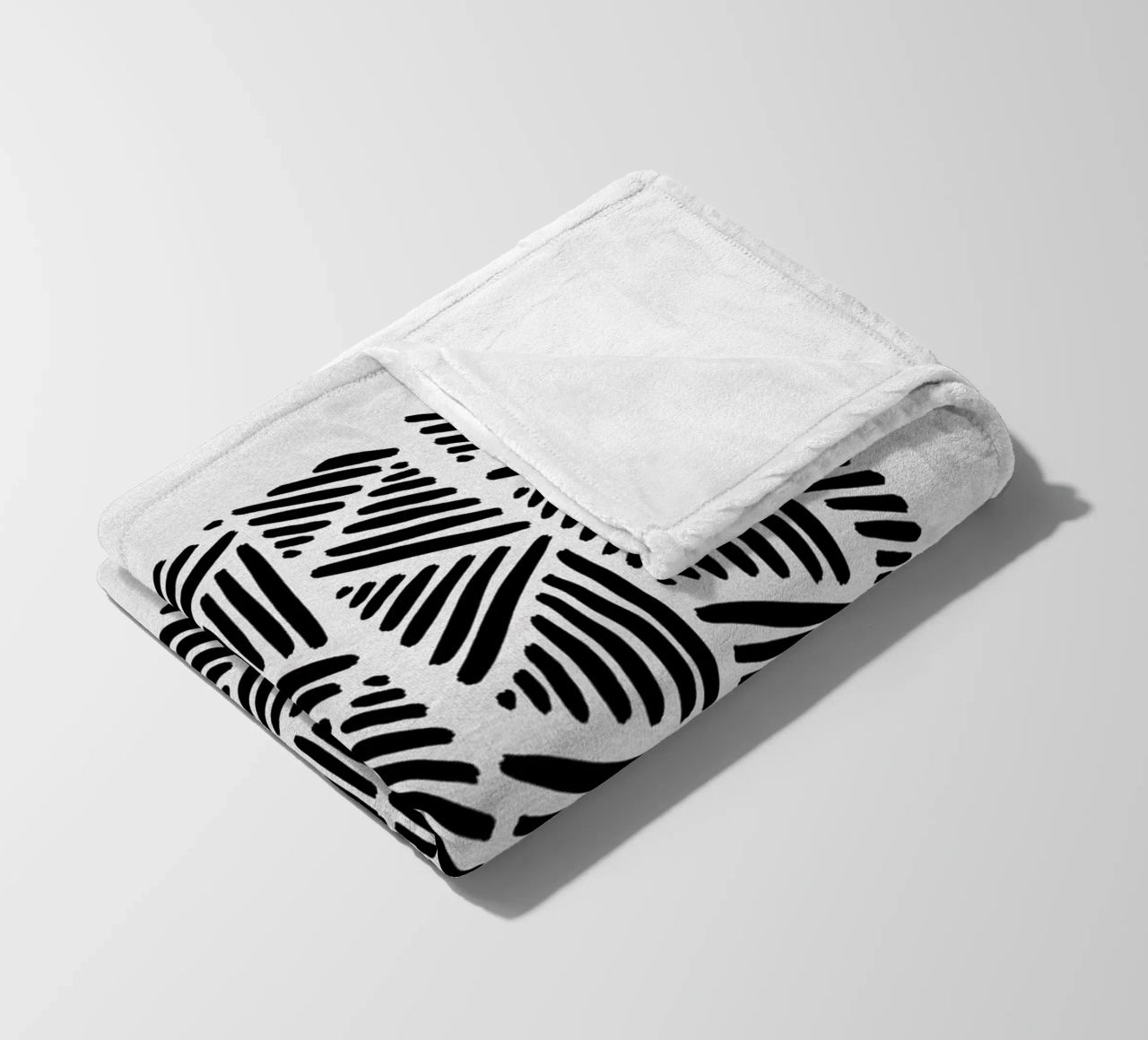 Bianco e nero astratto I coperta in pile da Orara Studio