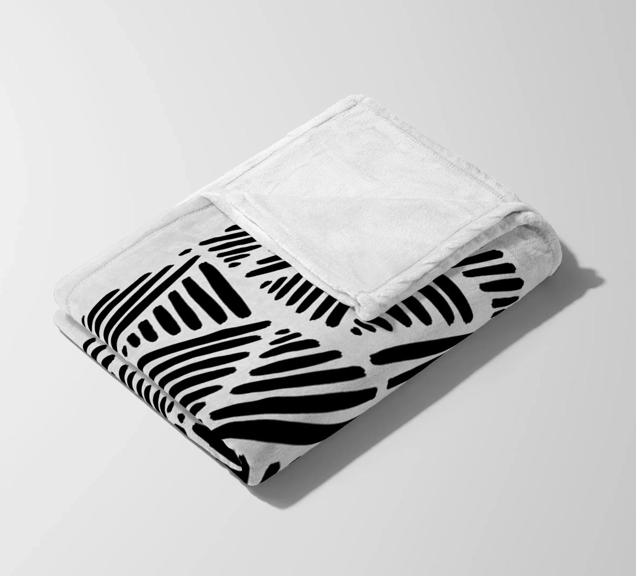 Bianco e nero astratto I coperta in pile da Orara Studio