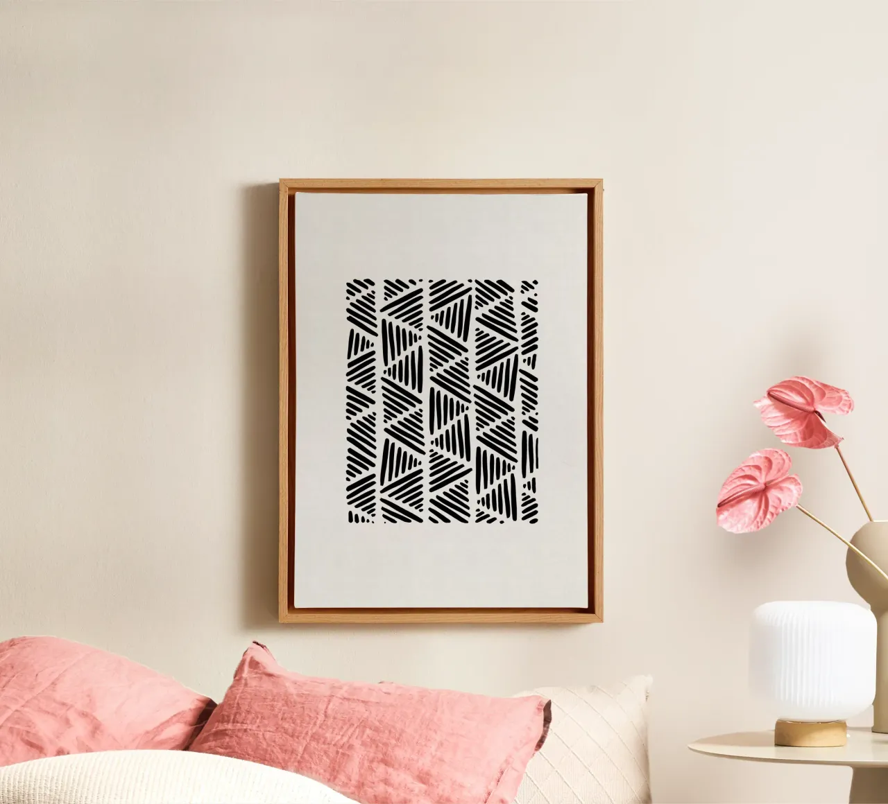 Schwarz und Weiß Abstrakt I Leinwand von Orara Studio