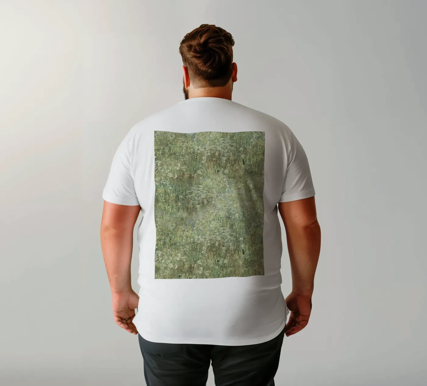 Stampa d'arte impressionista sul prato di fiori selvatici t-shirt da Vintage Posters