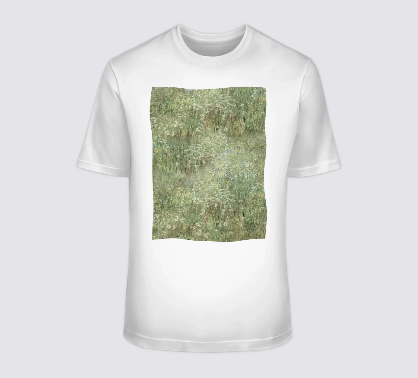 Stampa d'arte impressionista sul prato di fiori selvatici t-shirt da Vintage Posters