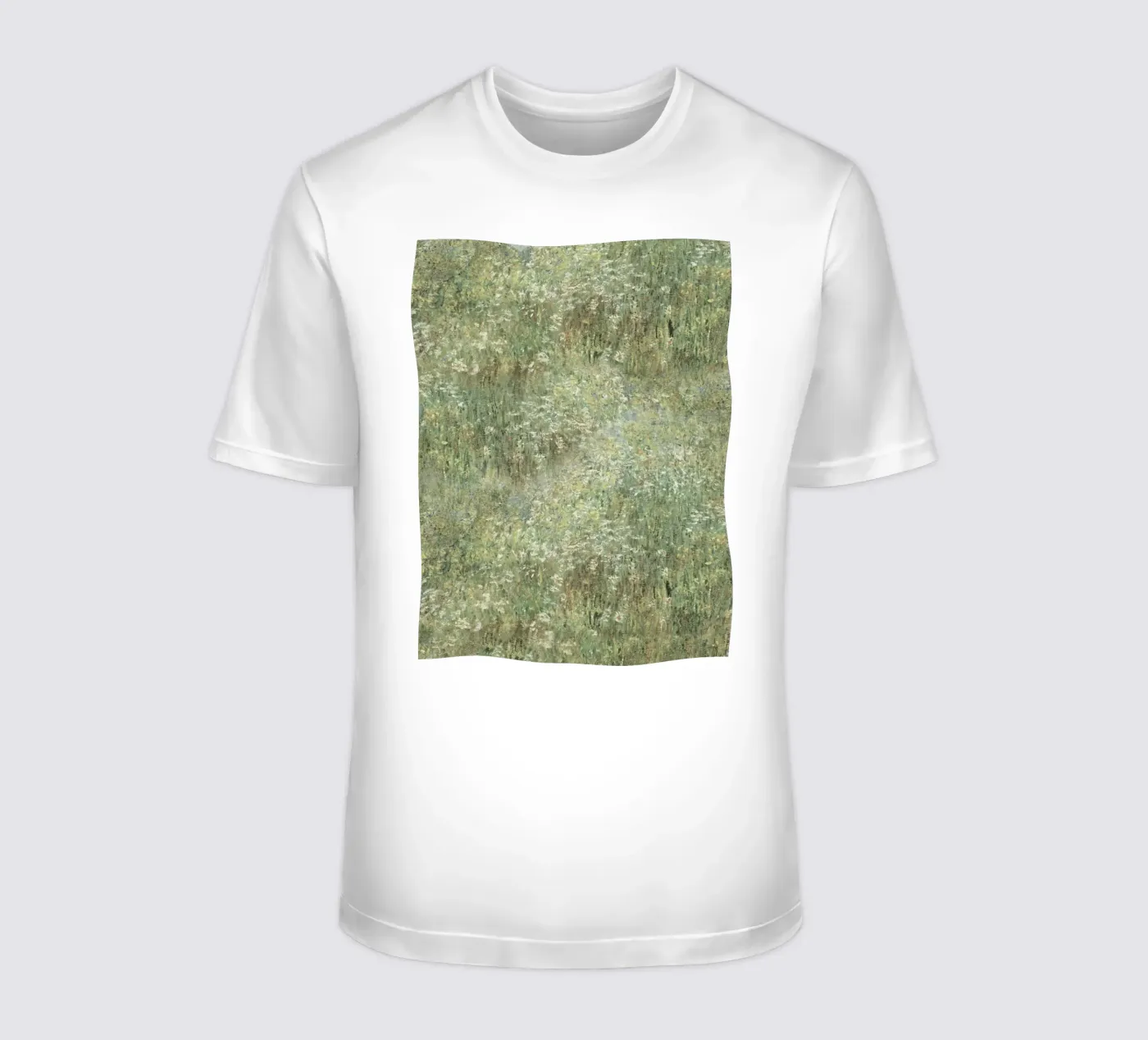 Stampa d'arte impressionista sul prato di fiori selvatici t-shirt da Vintage Posters