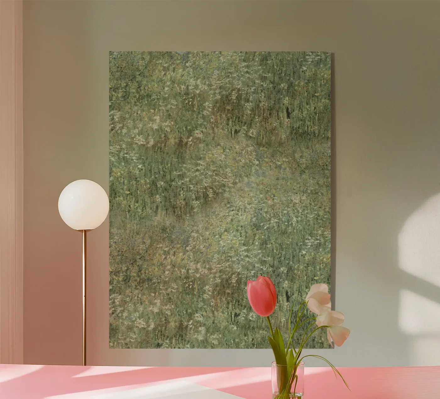Stampa d'arte impressionista sul prato di fiori selvatici plexiglass da Vintage Posters