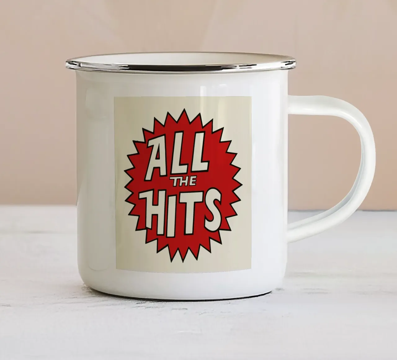 All the Hits tazza in smalto da Hemingway Design