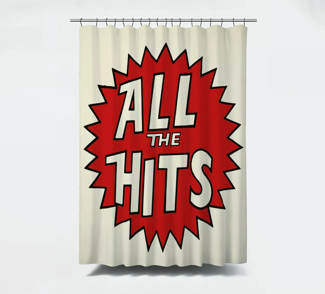 All the Hits shower curtain by Hemingway Design
