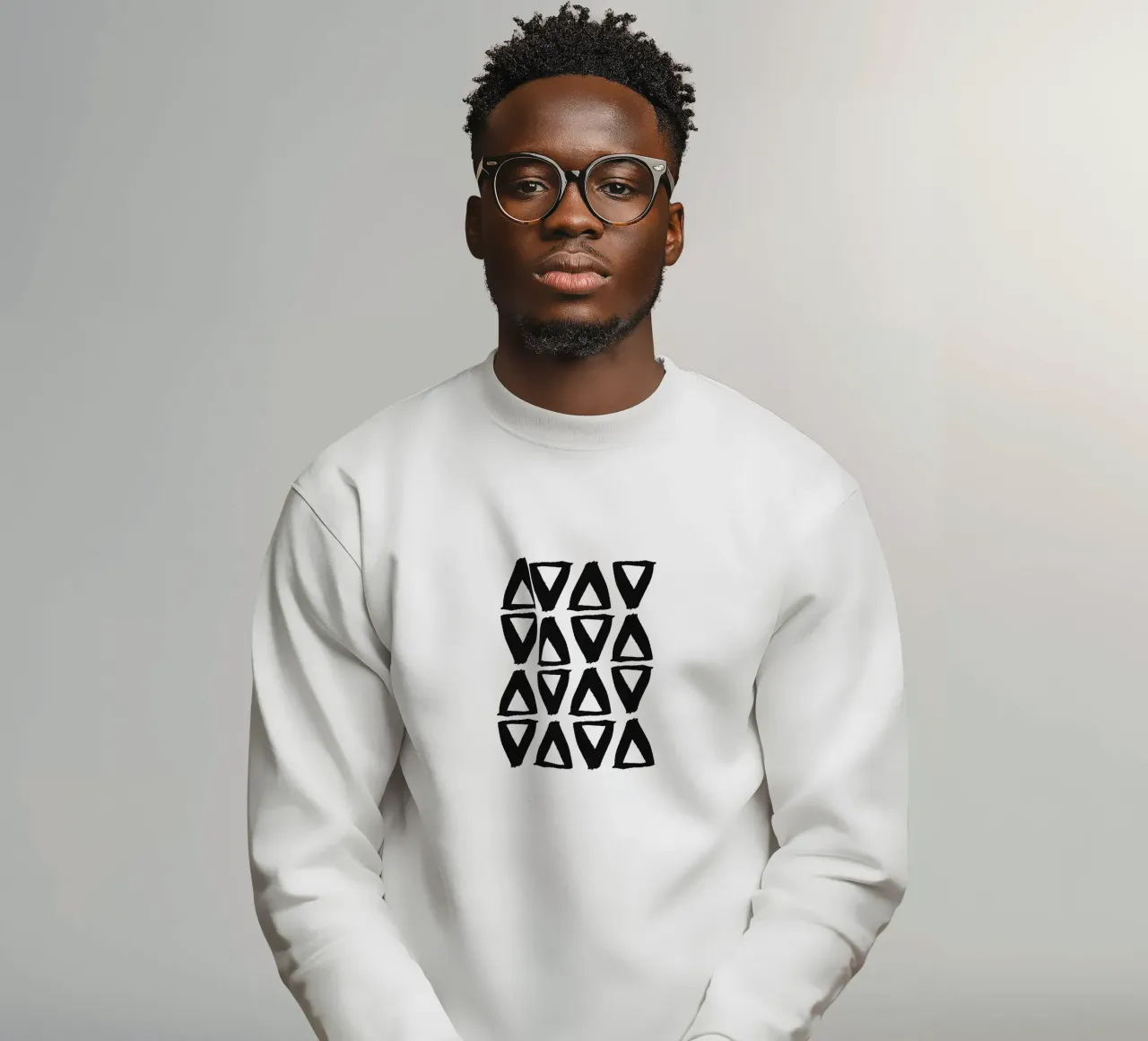 Bianco e nero astratto II felpa da Orara Studio