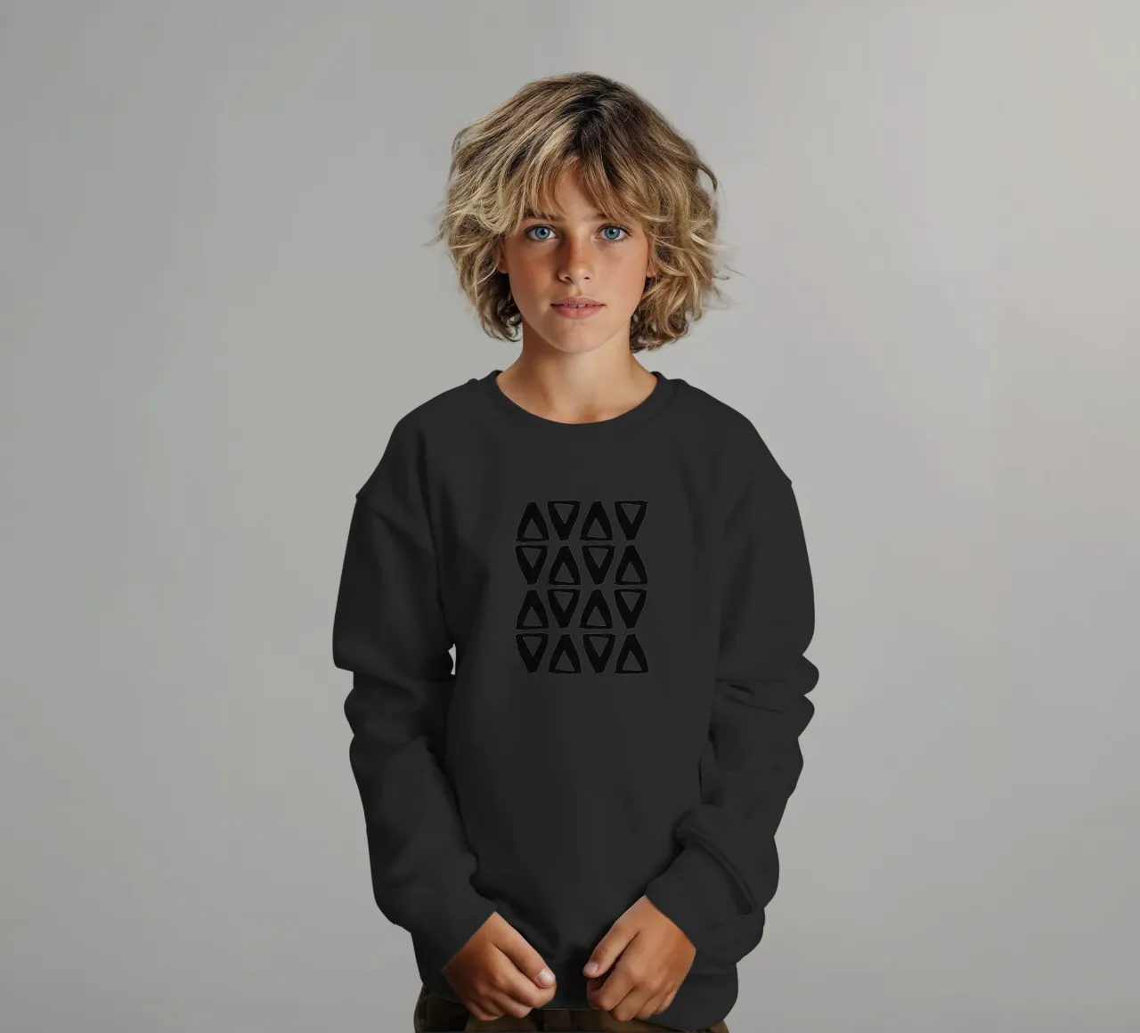 Bianco e nero astratto II felpa bambino da Orara Studio