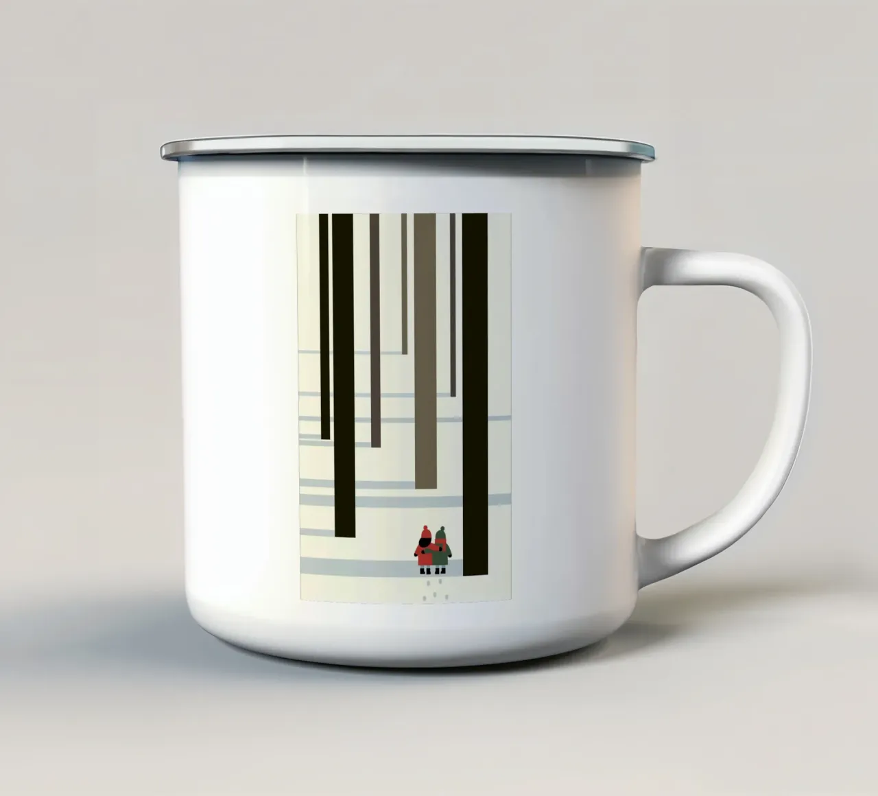 L'inverno nella memoria tazza in smalto da Andy Westface