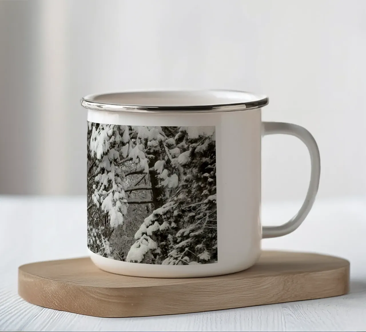 Foresta invernale tazza in smalto da SunflowerDE