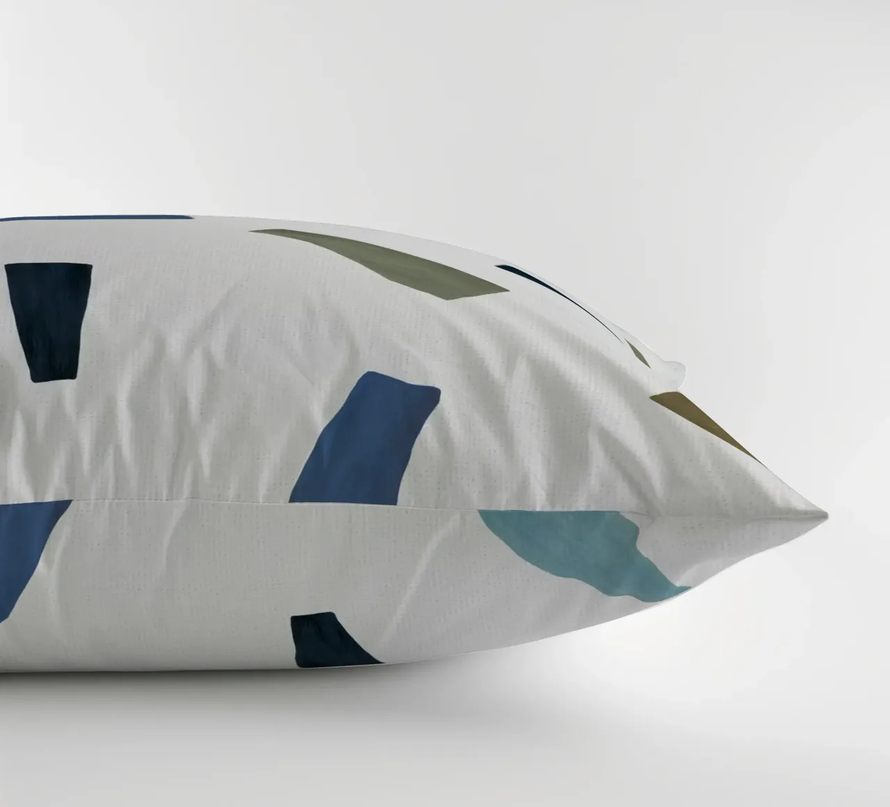 Blue & Brown Abstract decorative cushion by Orara Studio