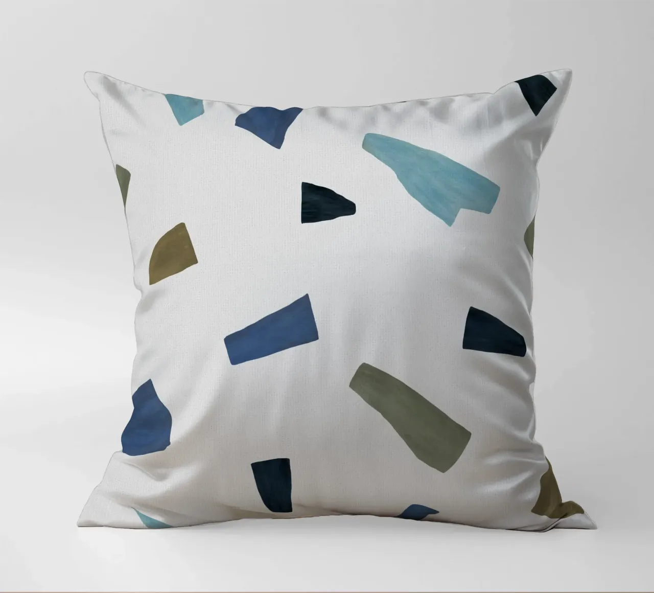 Blue & Brown Abstract decorative cushion by Orara Studio