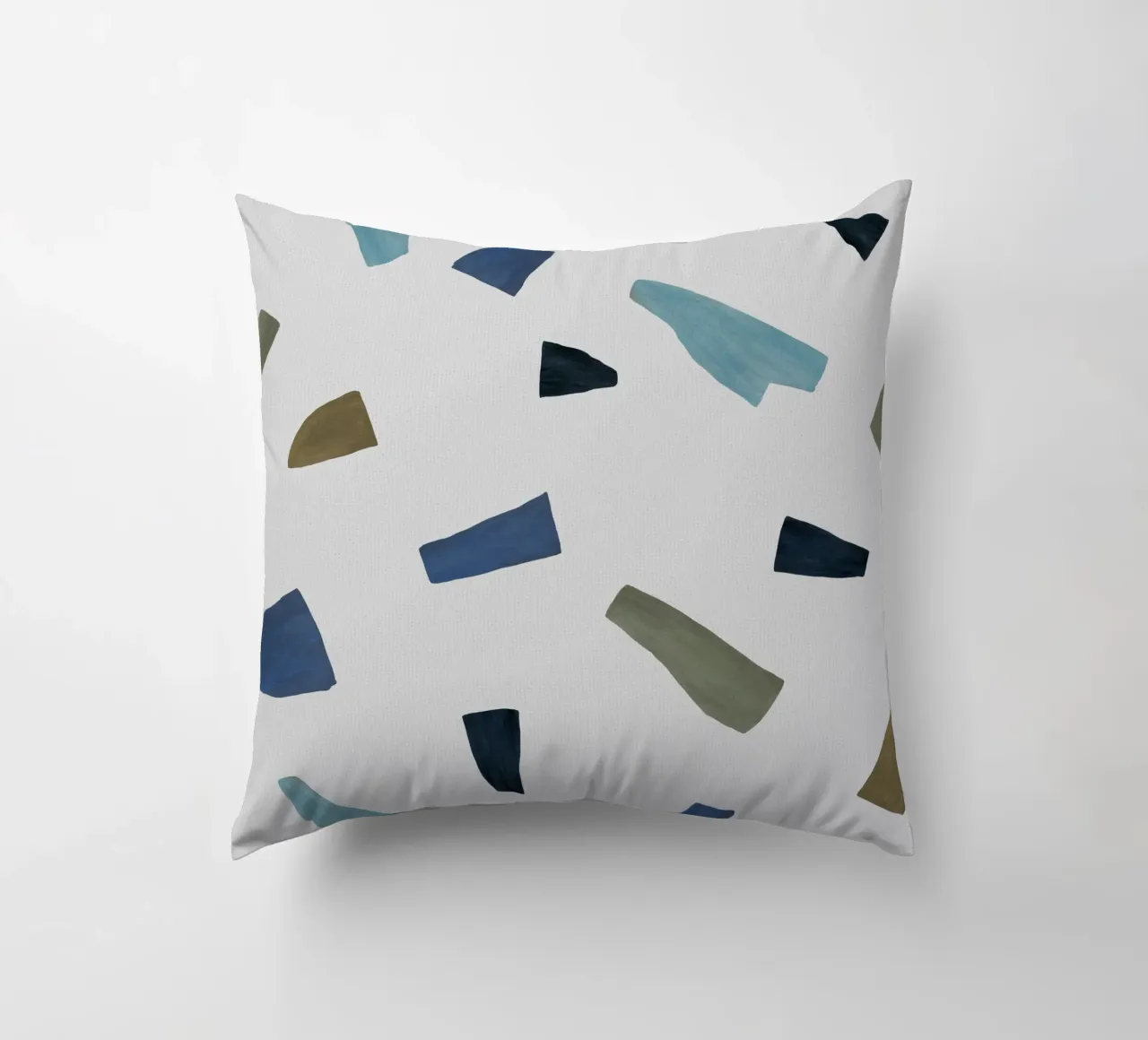 Blue & Brown Abstract decorative cushion by Orara Studio