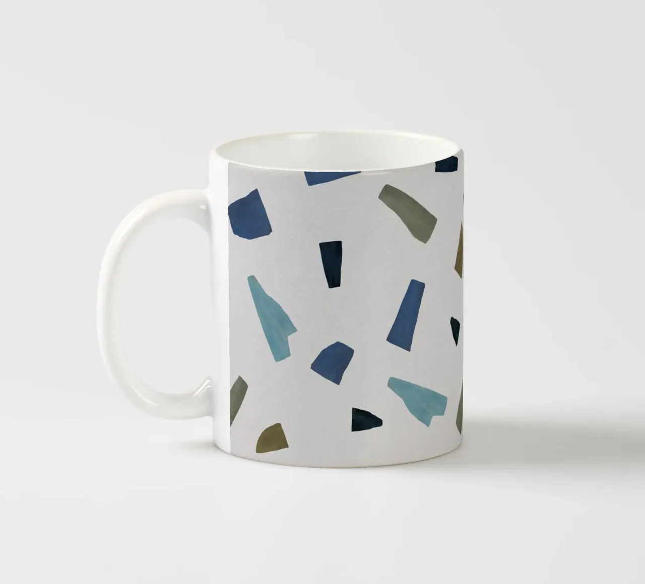 Blauw & Bruin Abstract keramische mok van Orara Studio