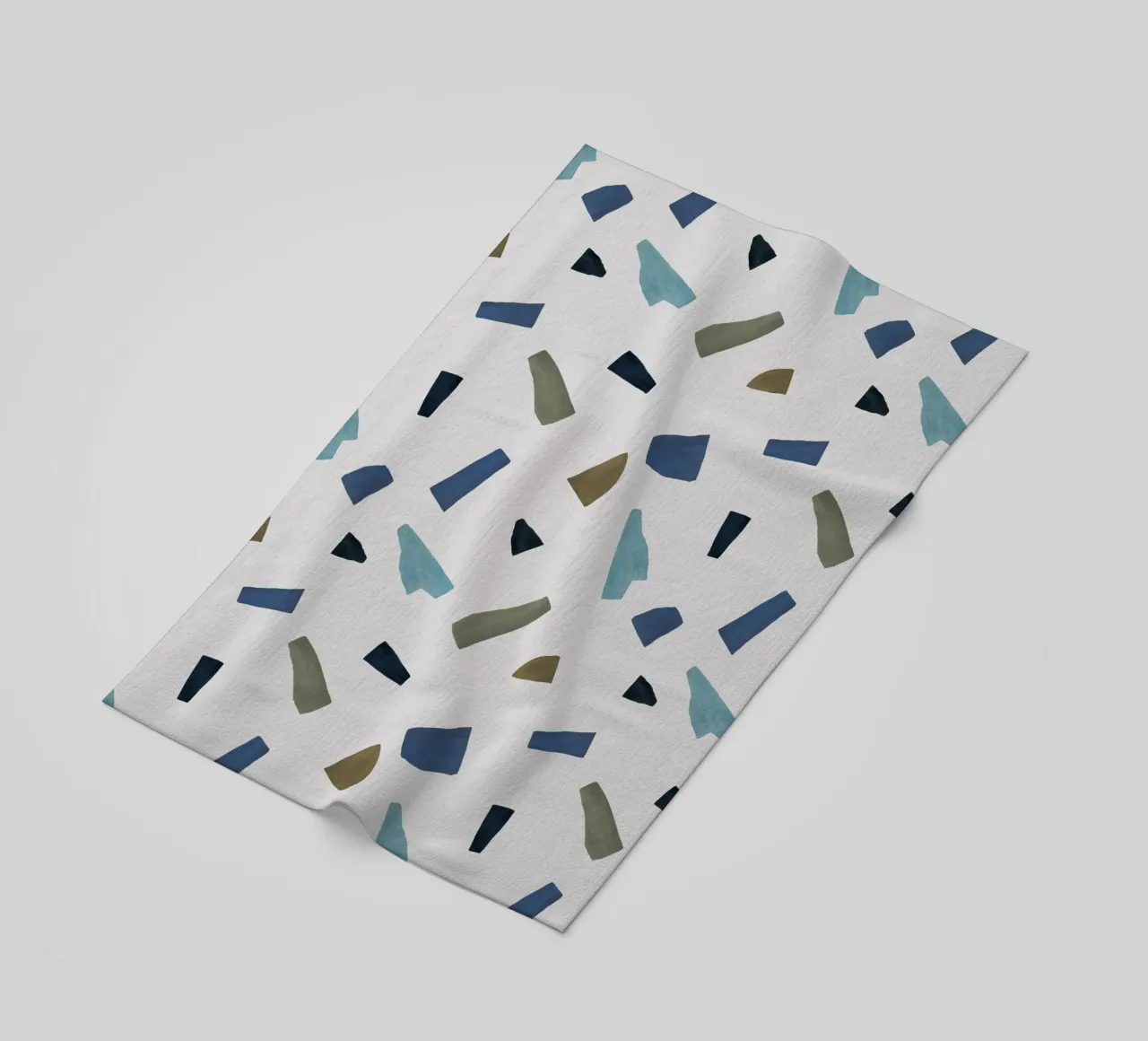 Blauw & Bruin Abstract strandhanddoek van Orara Studio