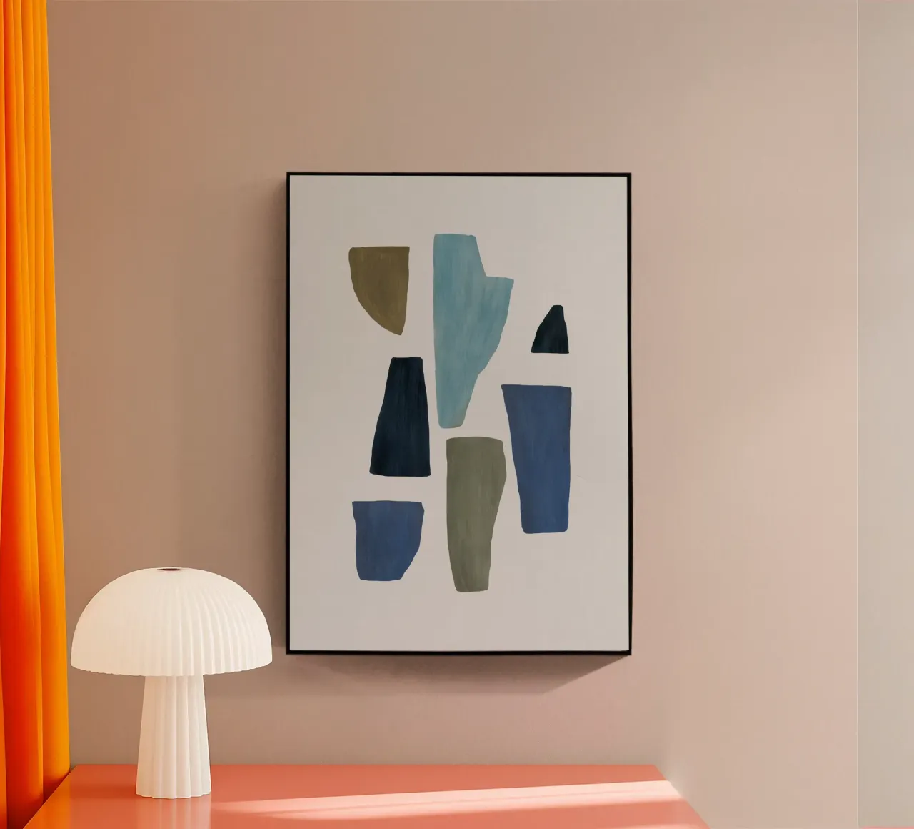 Astratto blu e marrone plexiglass da Orara Studio