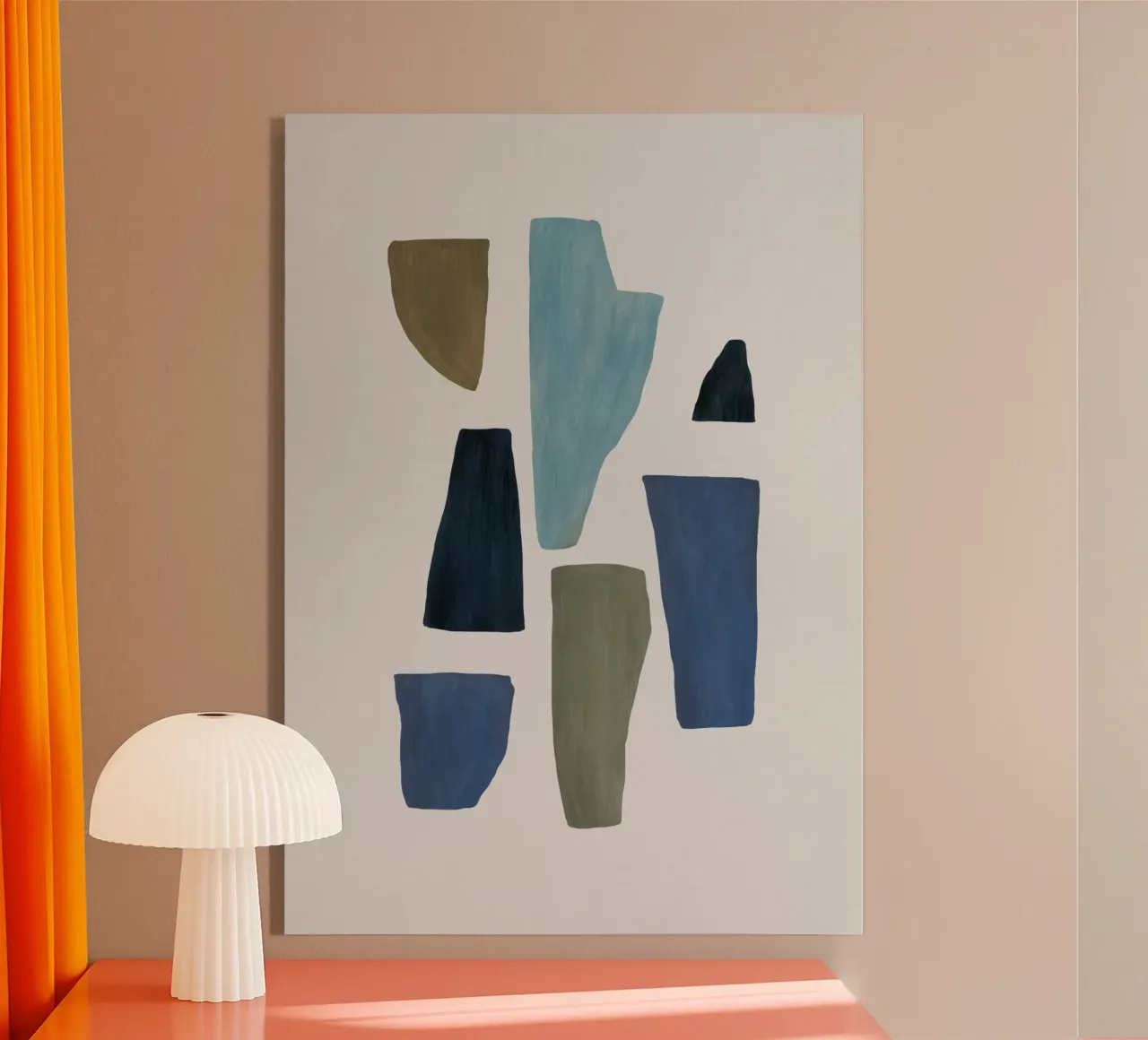 Astratto blu e marrone plexiglass da Orara Studio