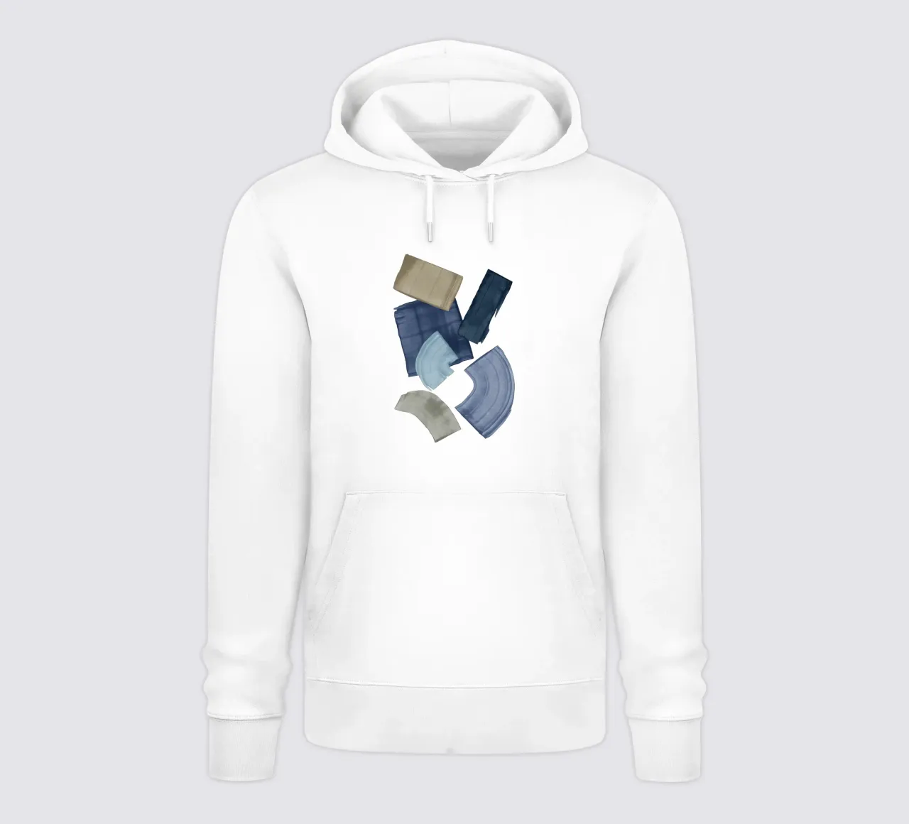 Blocchi di vernice blu e marrone felpa con cappuccio da Orara Studio