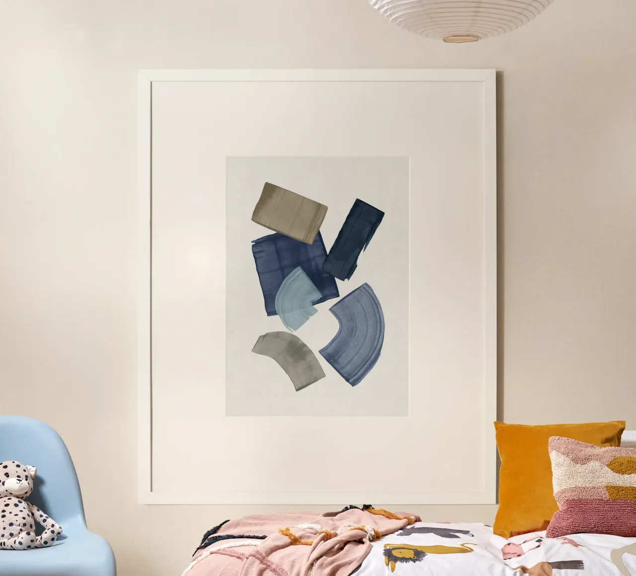 Blocchi di vernice blu e marrone poster da Orara Studio