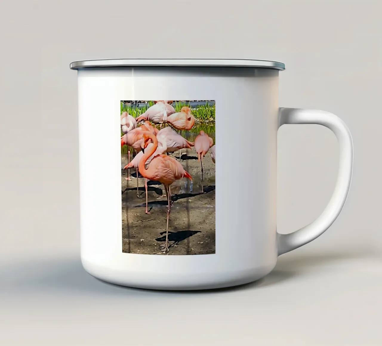 Flamingos tazza in smalto da SunflowerDE