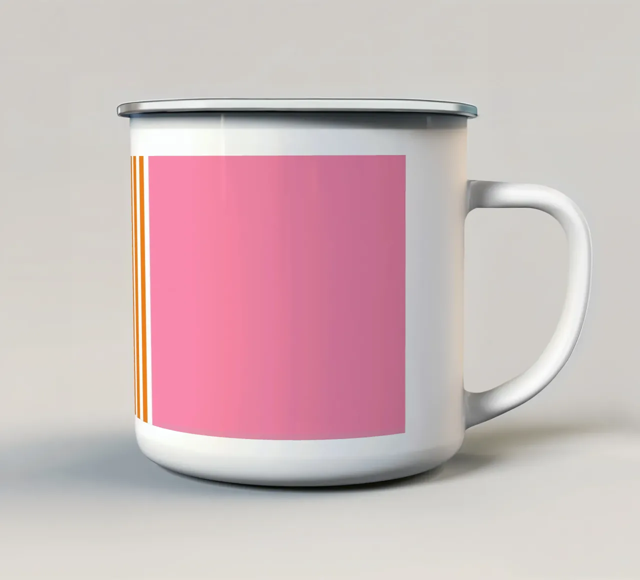 Tile - orange Streifen mit rosa tazza in smalto da BAINAI HOME