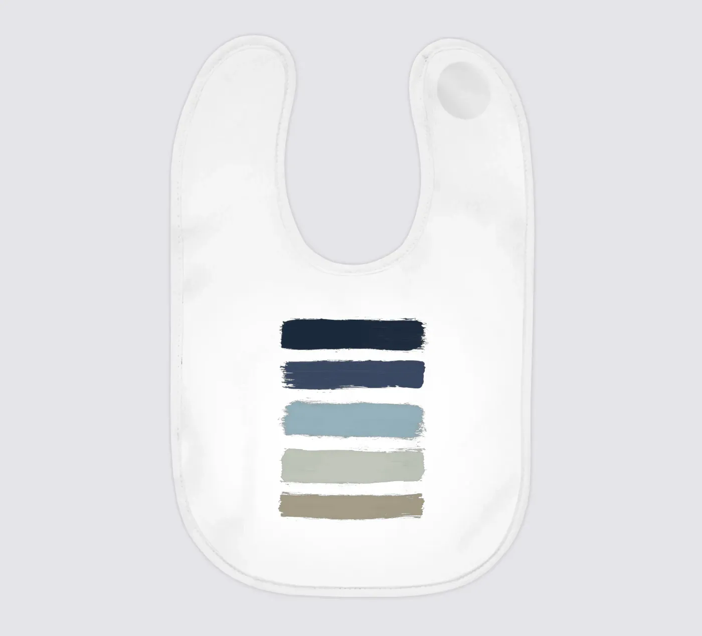 Strisce blu e grigio bavaglino da Orara Studio