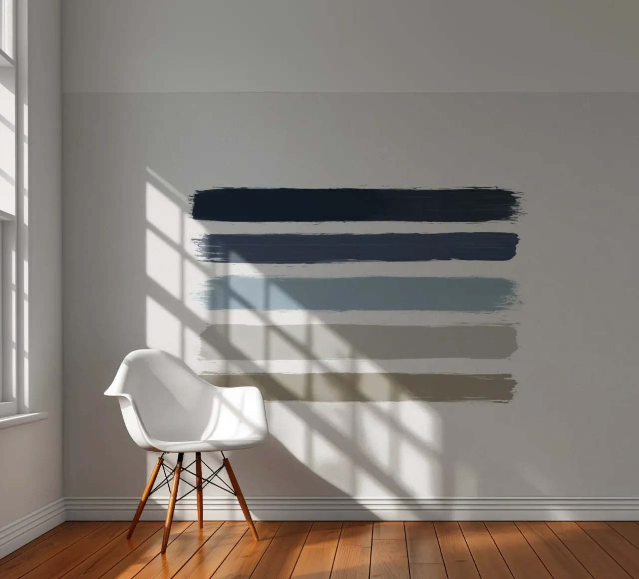Blue & Taupe Stripes papier peint photo de Orara Studio