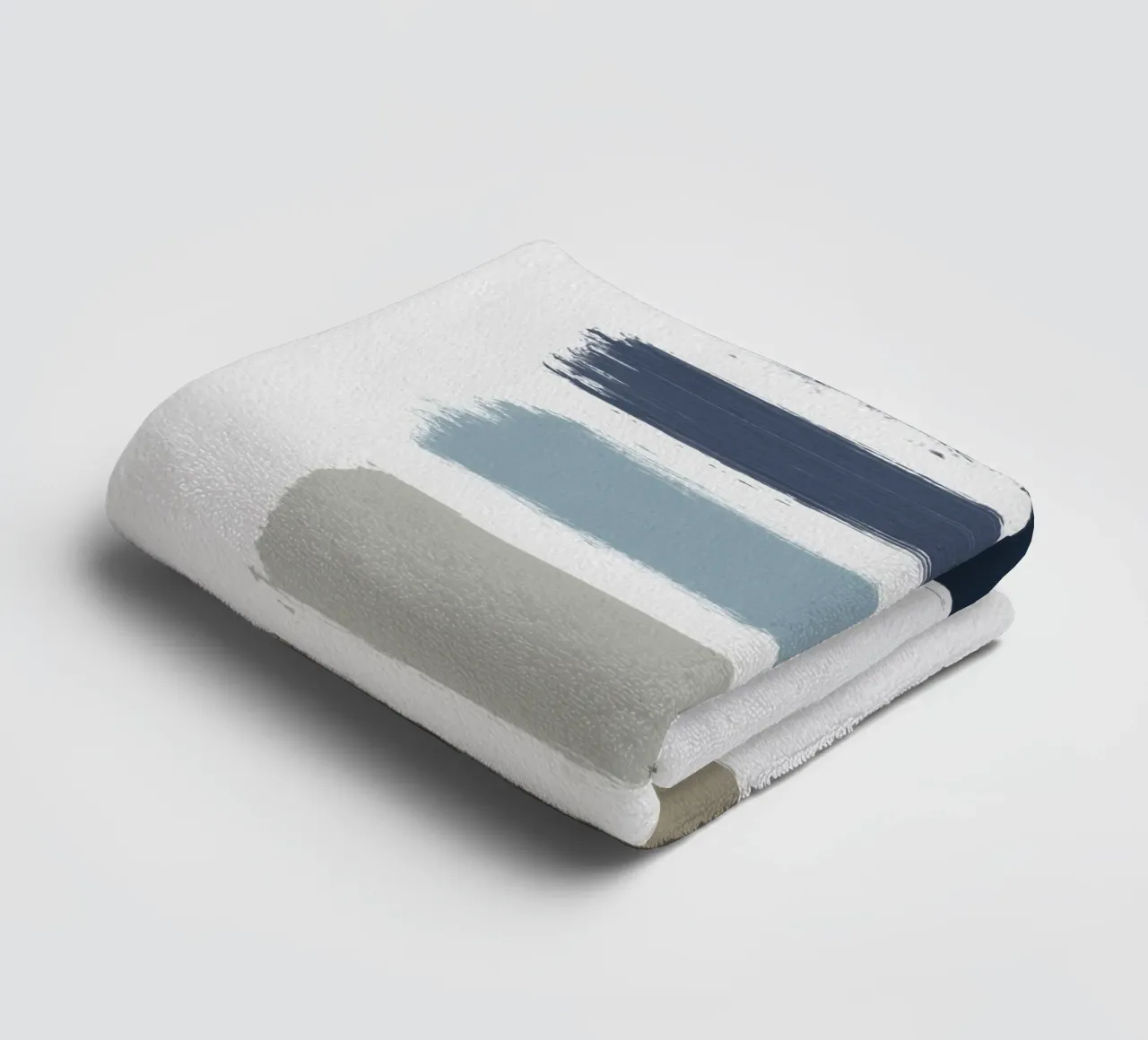 Blue & Taupe Stripes serviette de bain de Orara Studio