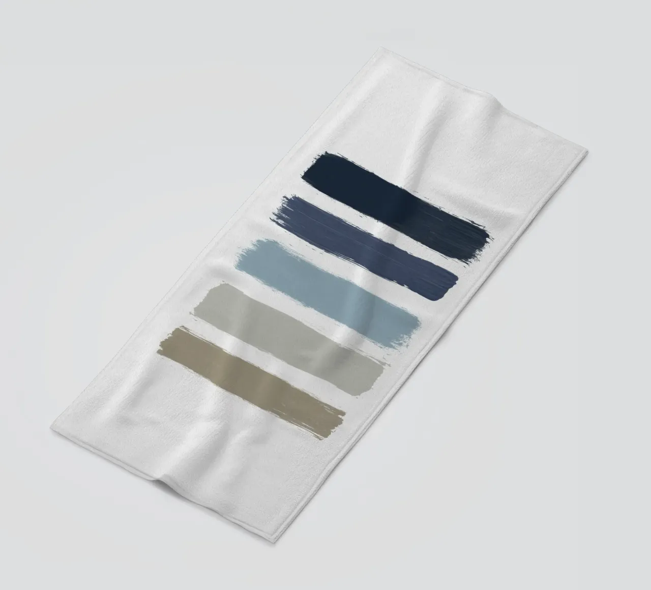 Blue & Taupe Stripes Strandtuch von Orara Studio