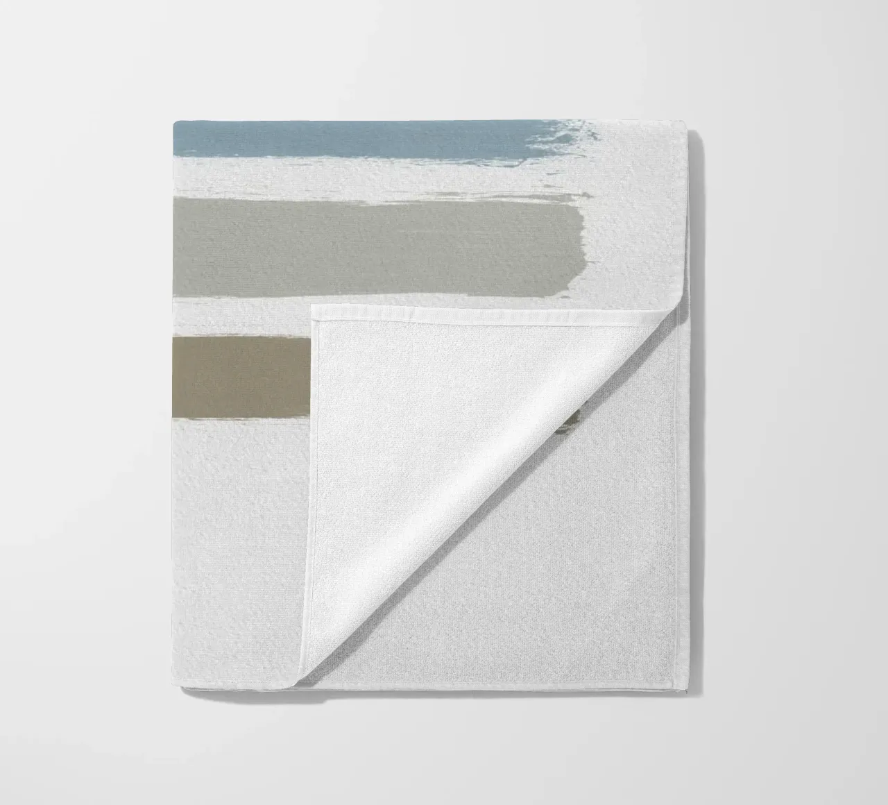 Blue & Taupe Stripes Strandtuch von Orara Studio