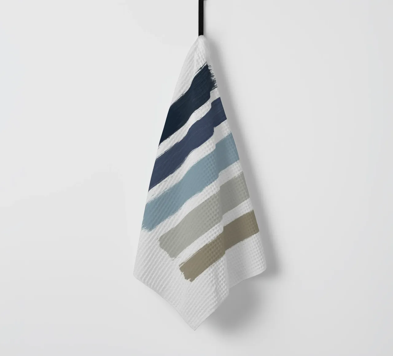 Blue & Taupe Stripes torchon de Orara Studio