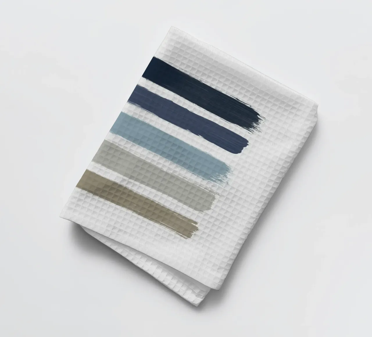 Blue & Taupe Stripes torchon de Orara Studio