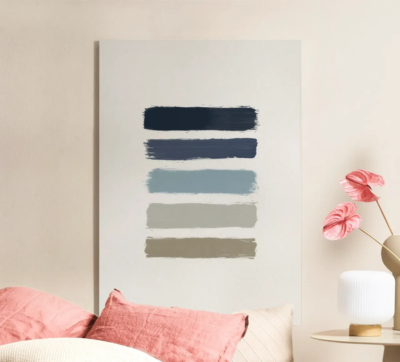 Strisce blu e grigio plexiglass da Orara Studio