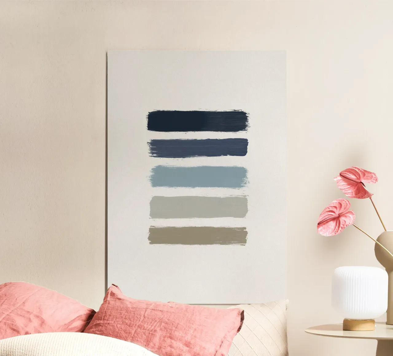 Strisce blu e grigio alluminio dibond da Orara Studio
