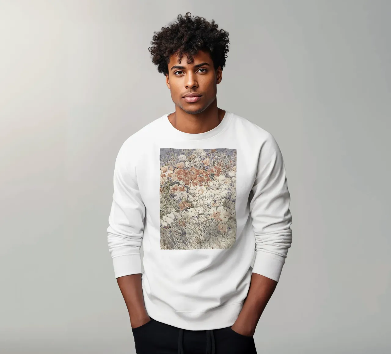 Acquerello botanico d'epoca sul campo di fiori felpa da Vintage Posters