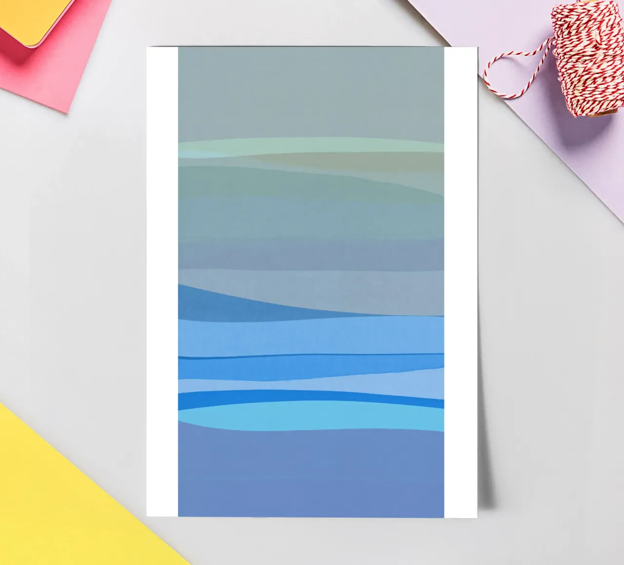 Blue Abstract I sticker sheet by Orara Studio