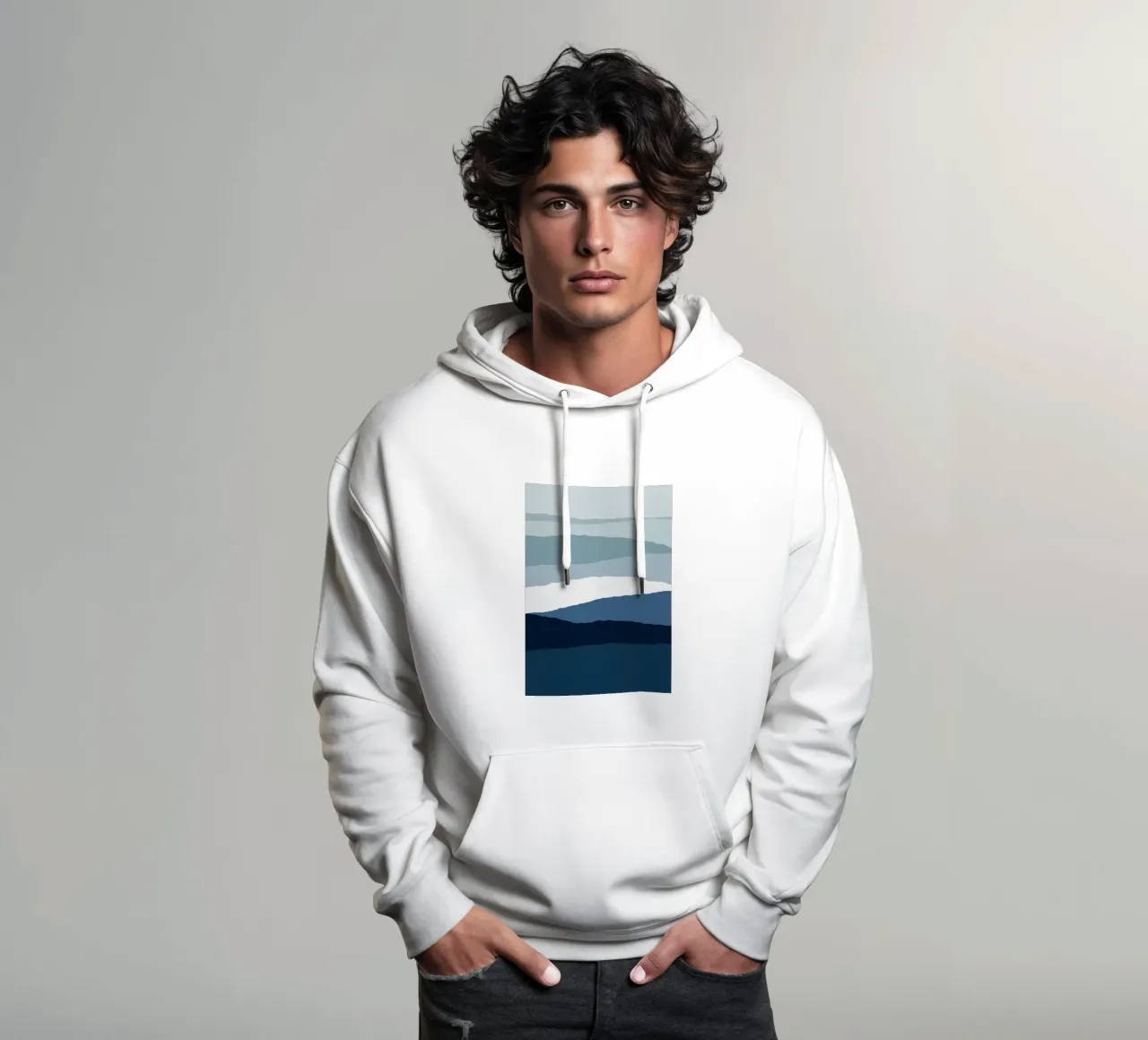 Blu astratto II felpa con cappuccio da Orara Studio
