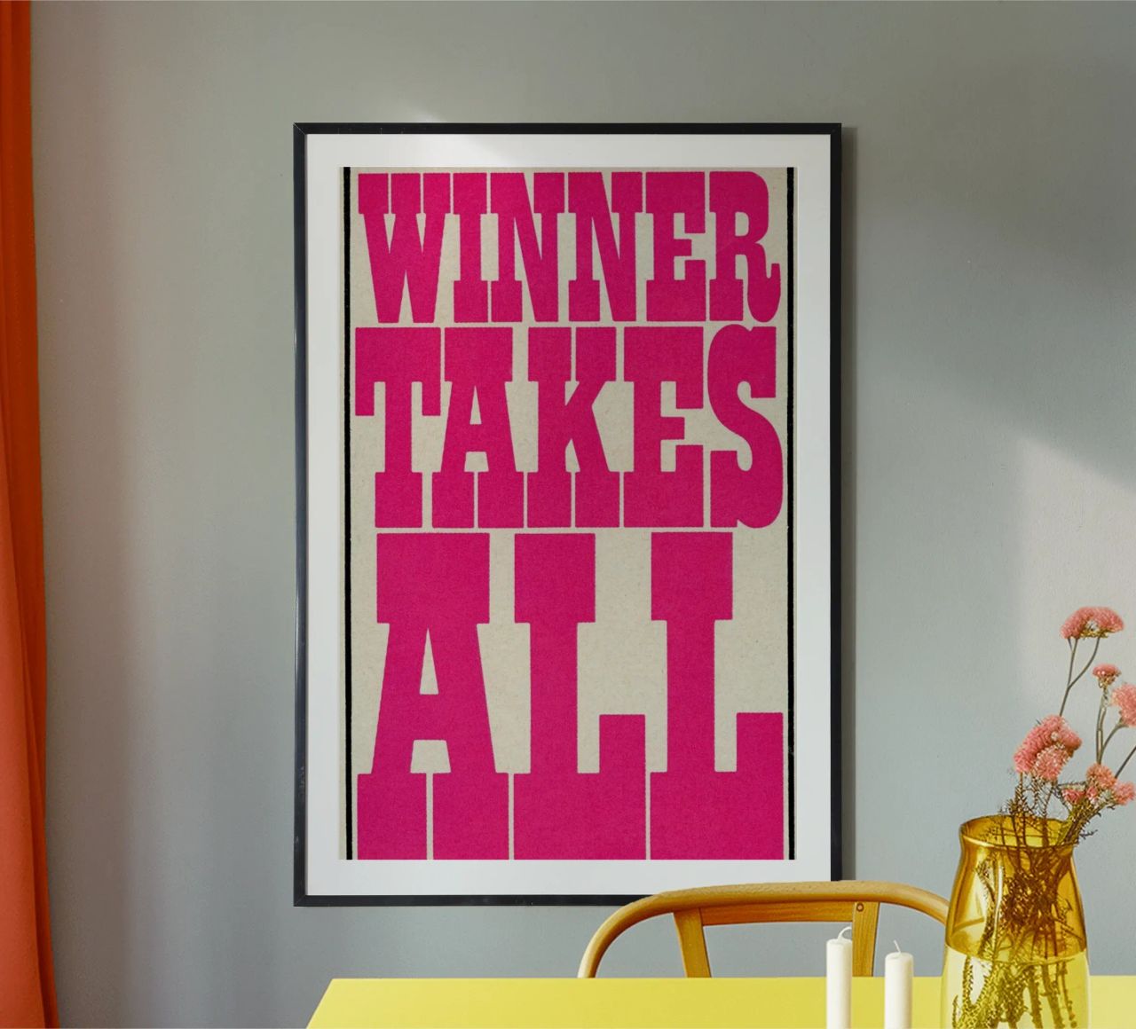 Winner Takes All Poster von Hemingway Design