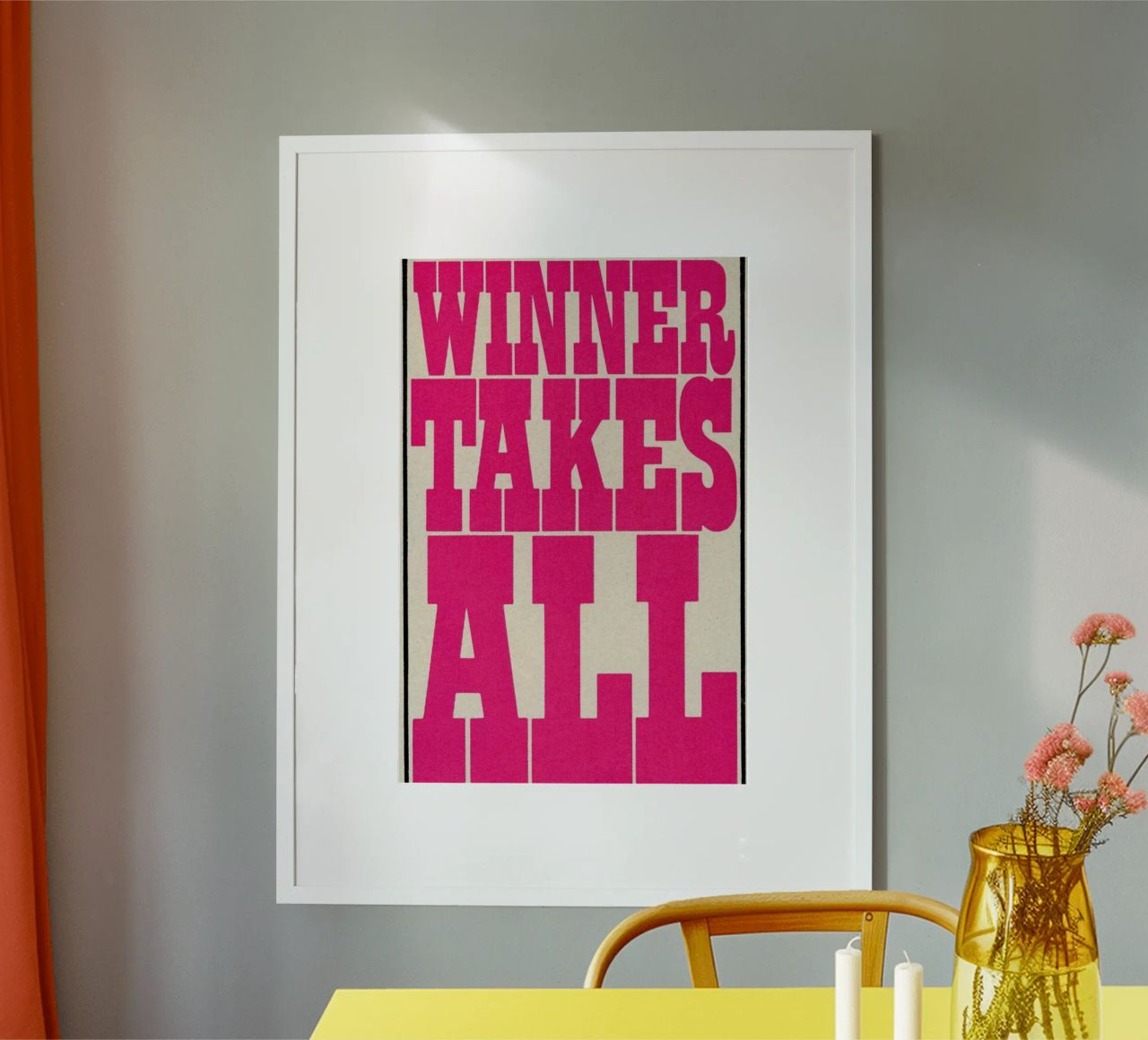 Winner Takes All Poster von Hemingway Design