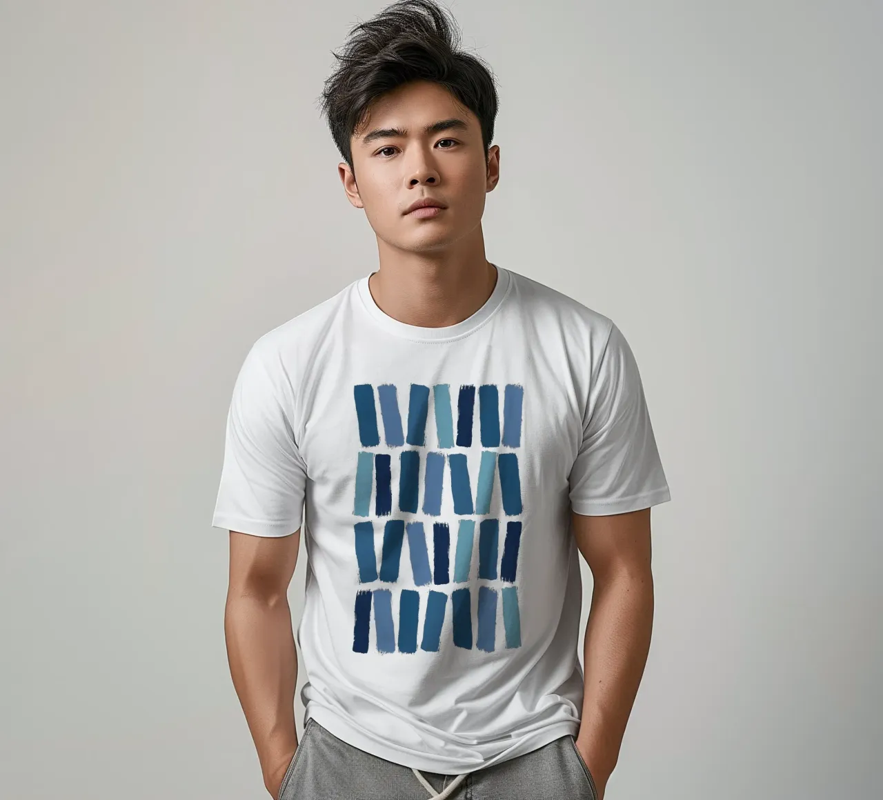 Pennellate blu t-shirt da Orara Studio