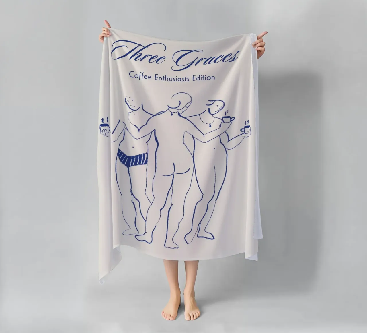 Three Graces beach towel by Candid Chroma
